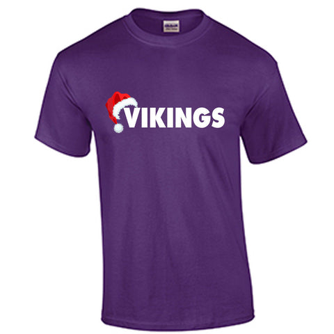 Minnesota Santa Hat T Shirt Vikings Christmas Football Fan Tee  Cool Casual pride t shirt men Unisex New Fashion tshirt free